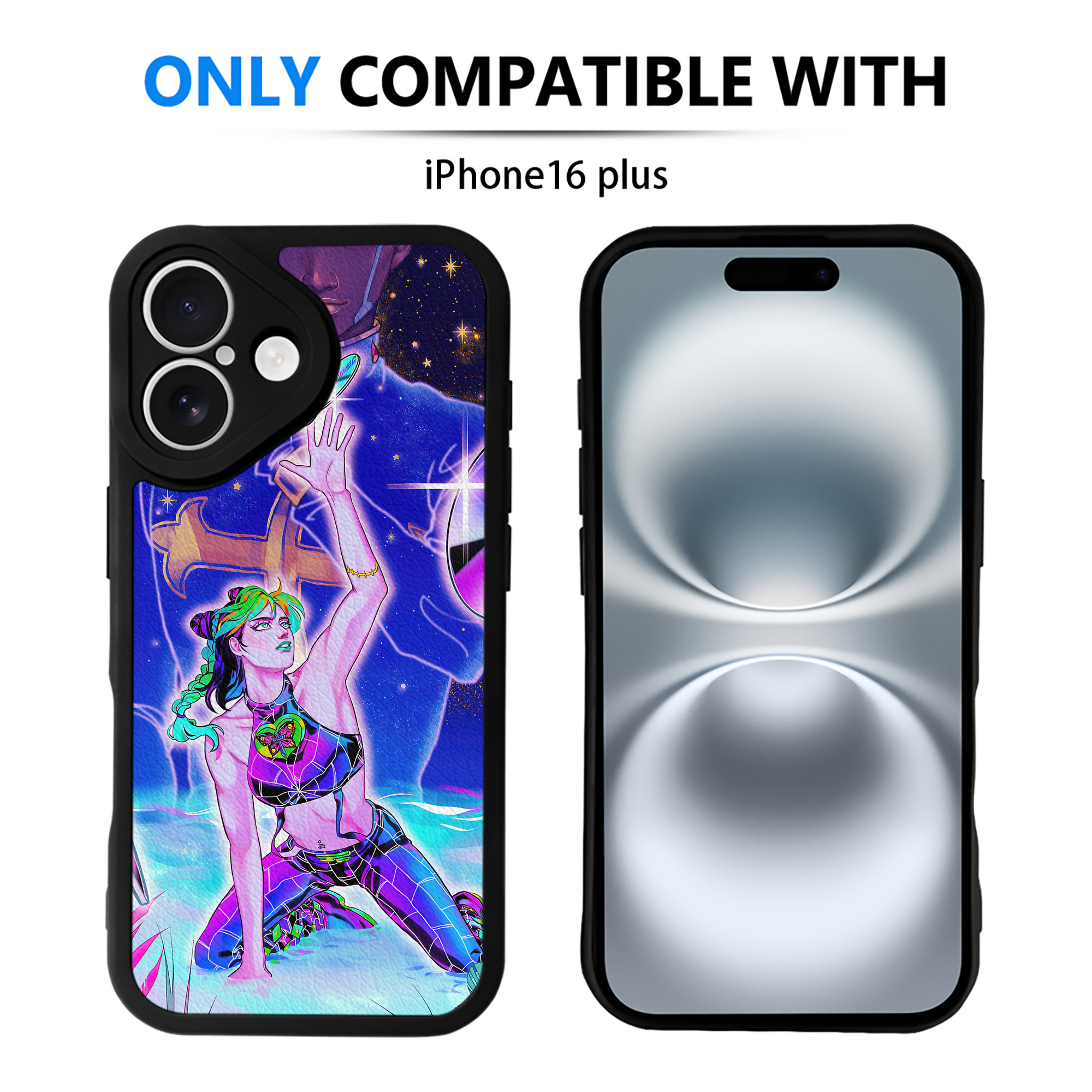 （画像用） ジョジョの奇妙な冒険 JoJo's Bizarre Adventure 【iPhone 16シリーズ対応】シリコンスマホケース（レザー調） 材質：シリコン